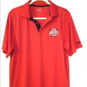 Men’s Ohio State Buckeyes Red Polo Top NWT Size M